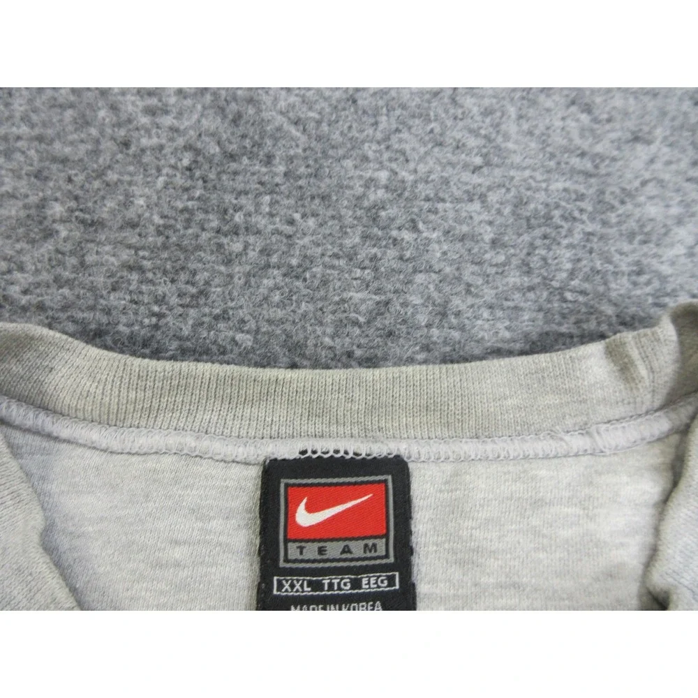 VTG Virginia Tech Hokies Sweatshirt Mens 2XL‎ Gray Center Swoosh Football Nike